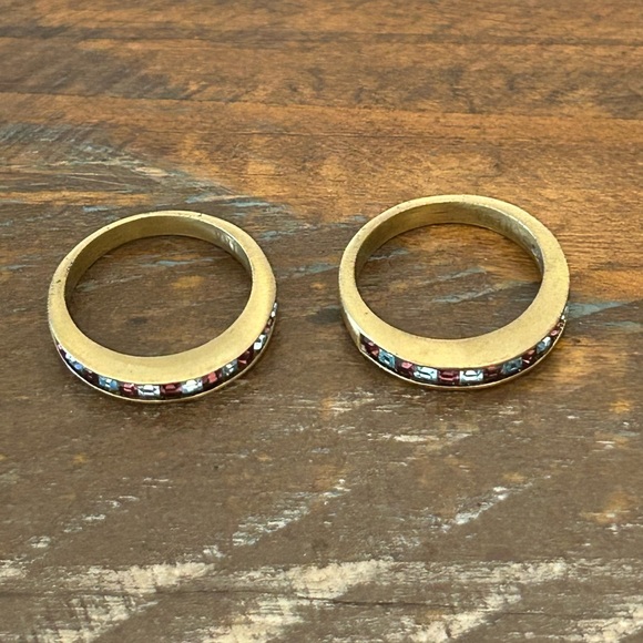 Heidi Daus 2 Crystal Stack Rings - Picture 2 of 5